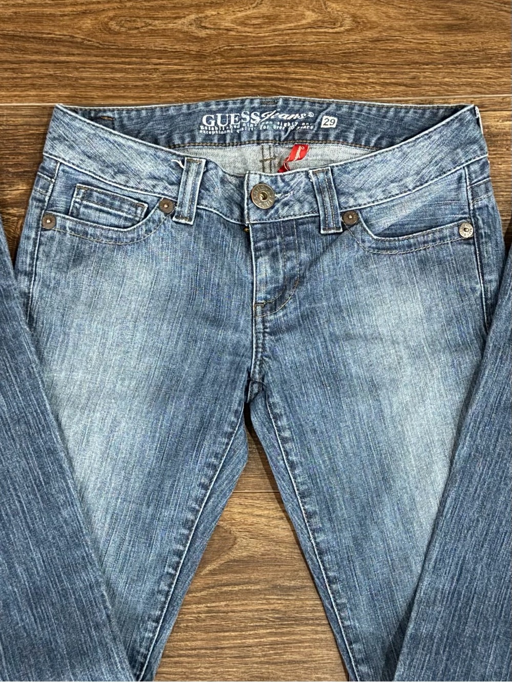 Y2K Vintage Guess Jeans Flair Leg Low Rise - Picture 4 of 9